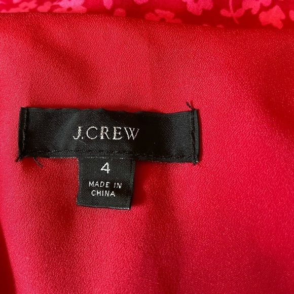Reimagined by J Crew red dress with pink floral - Picture 9 of 9
